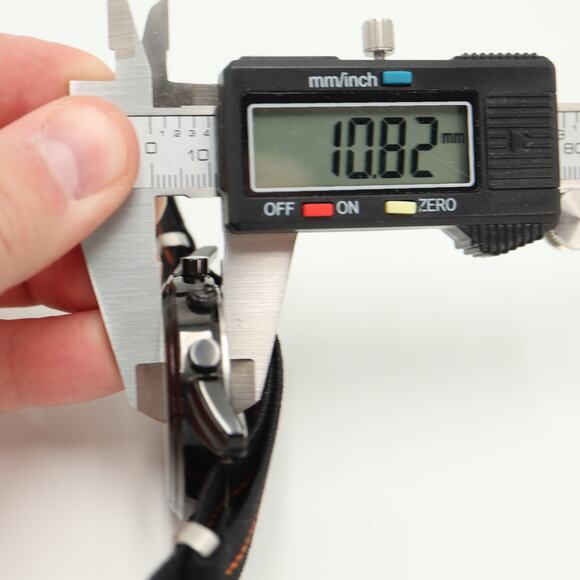 Kenneth Cole NY Mens 45mm Chronograph Watch Black Orange Nylon w New Battery - Picture 3 of 11